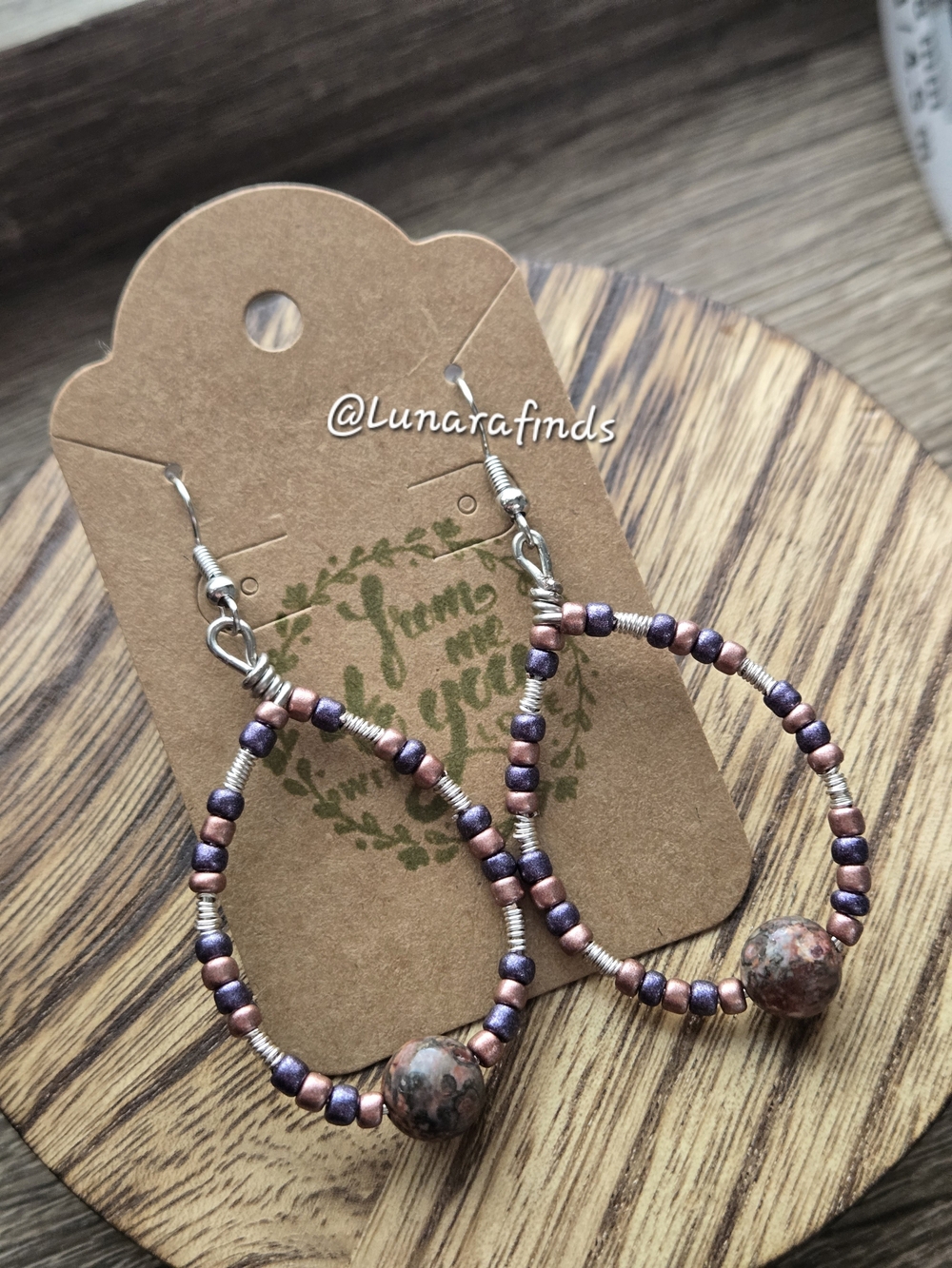 Handmade: Leopard Jasper Boho Earrings